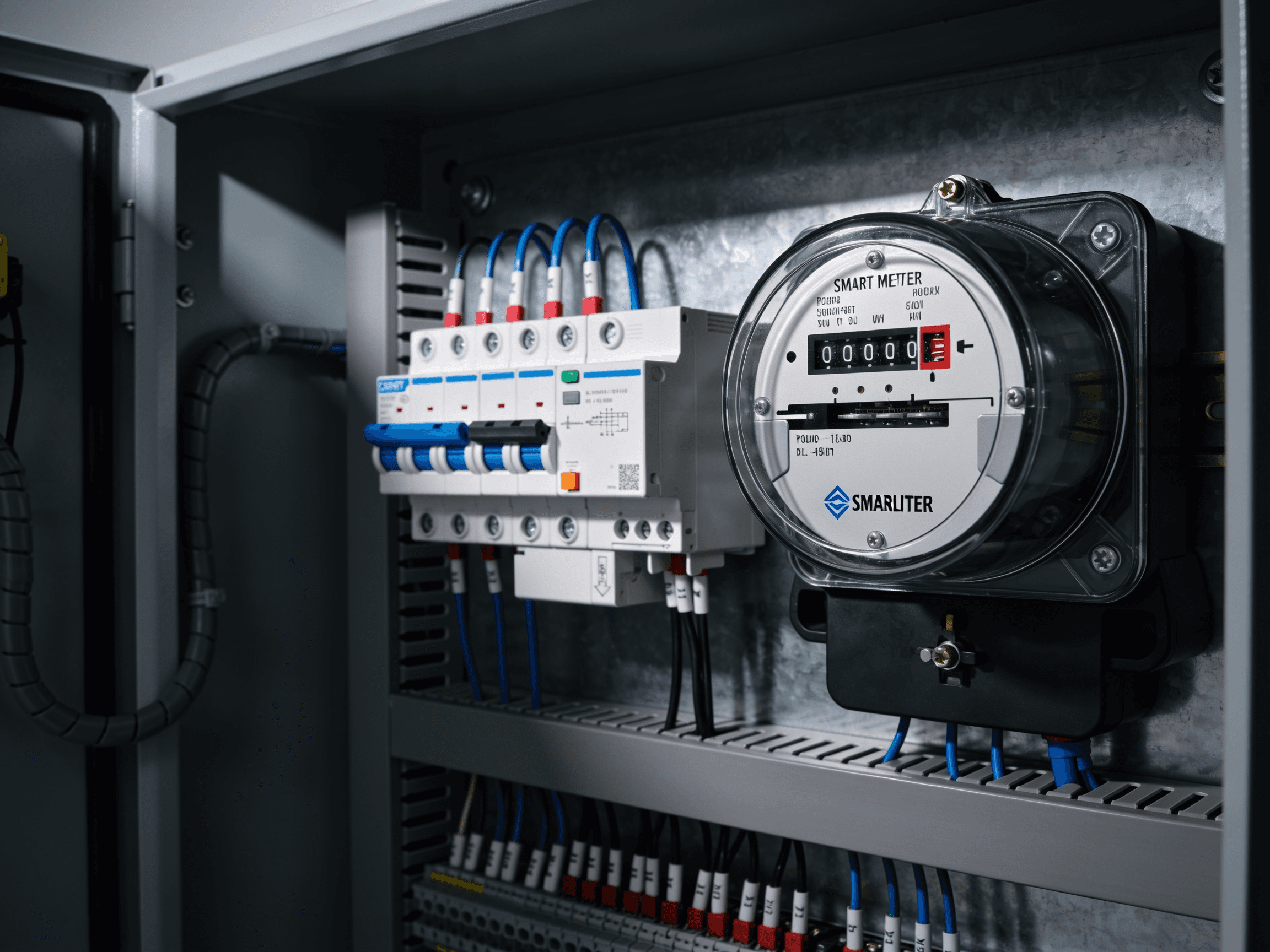 SaniTec-Techniker installiert intelligente Messsysteme im Zählerschrank